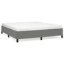 Voir la diapositive 2 : VIDAXL Cadre de lit sans matelas gris fonce 160x200 cm tissu