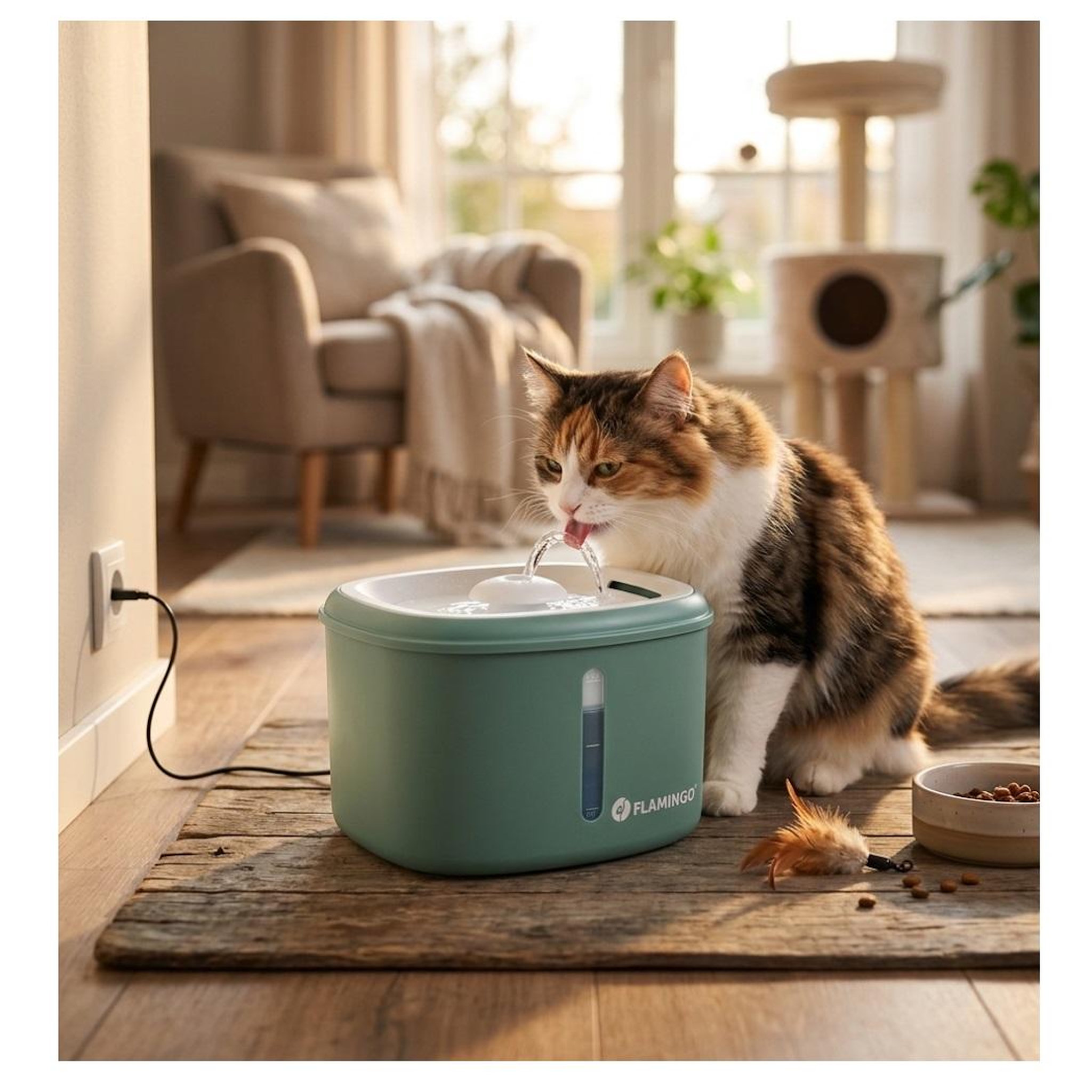 Voir la diapositive 2 : Eden Fontaine a eau finto 2,5l pour chat et petit chien