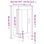 Voir la diapositive 6 : VIDAXL Buffet blanc 34,5x34x90 cm bois d'ingenierie