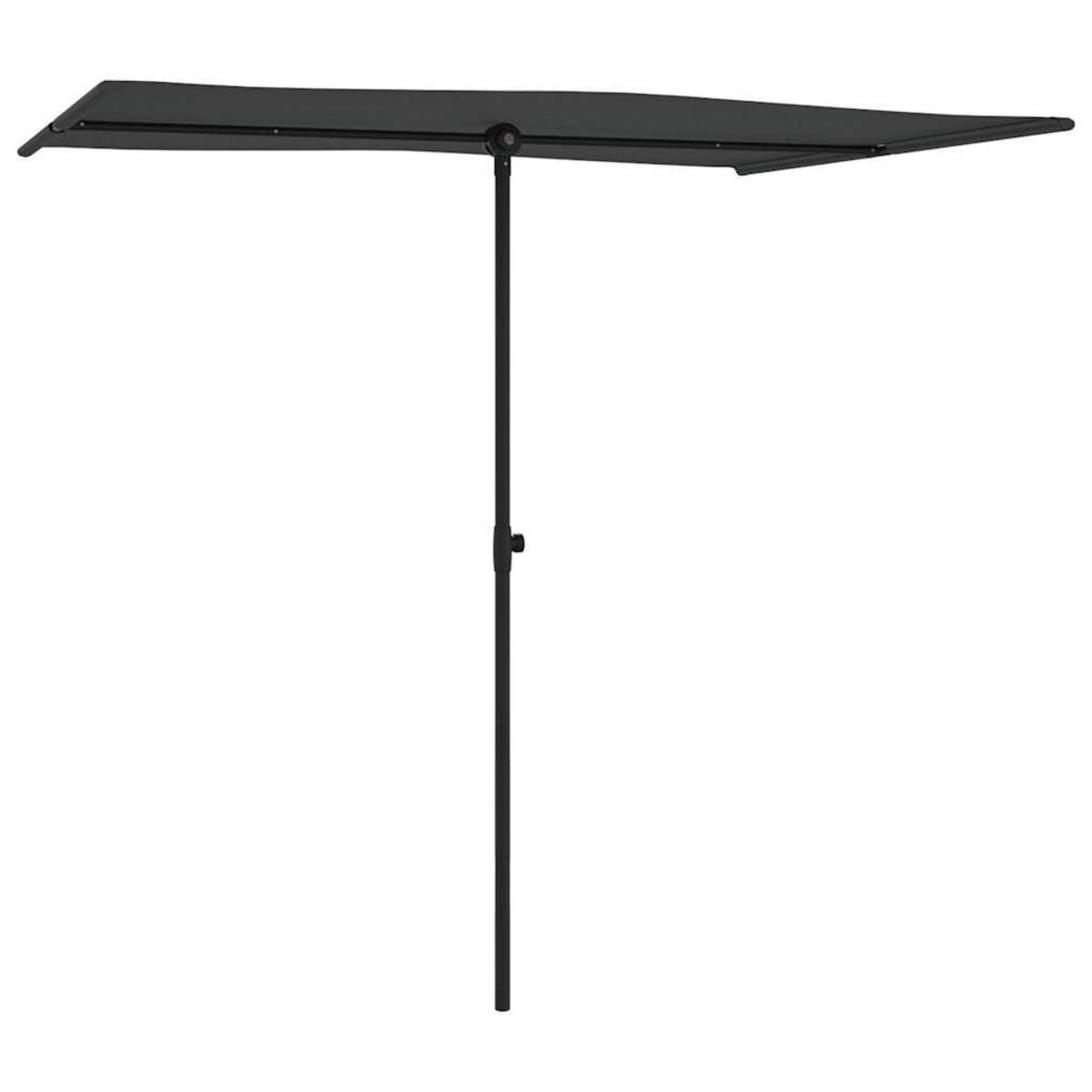 VIDAXL Parasol de jardin avec mat en aluminium 2x1,5 m Anthracite