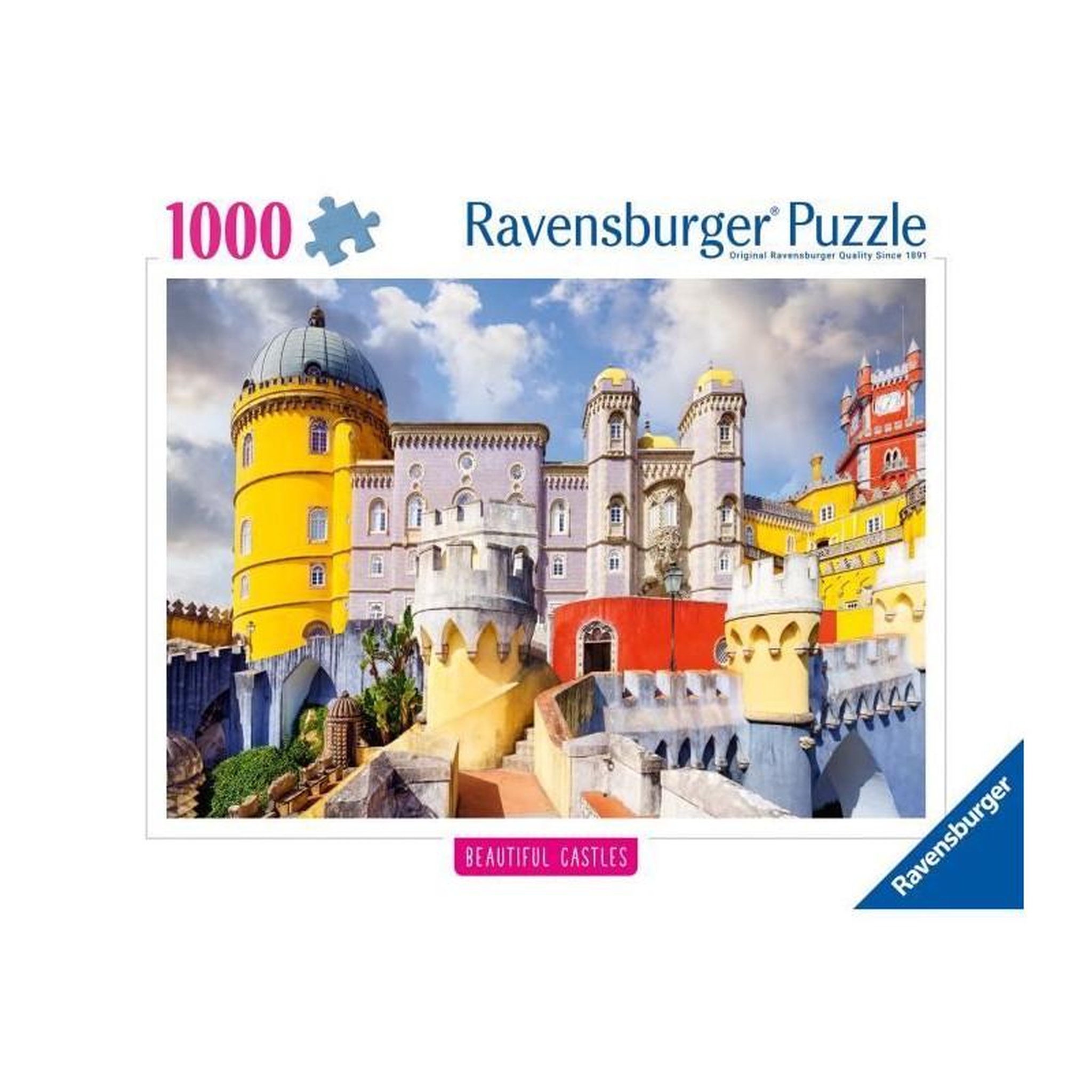 Voir la diapositive 2 : RAVENSBURGER Puzzle 1000 pièces Palais national de Pena Portugal – Ravensburger