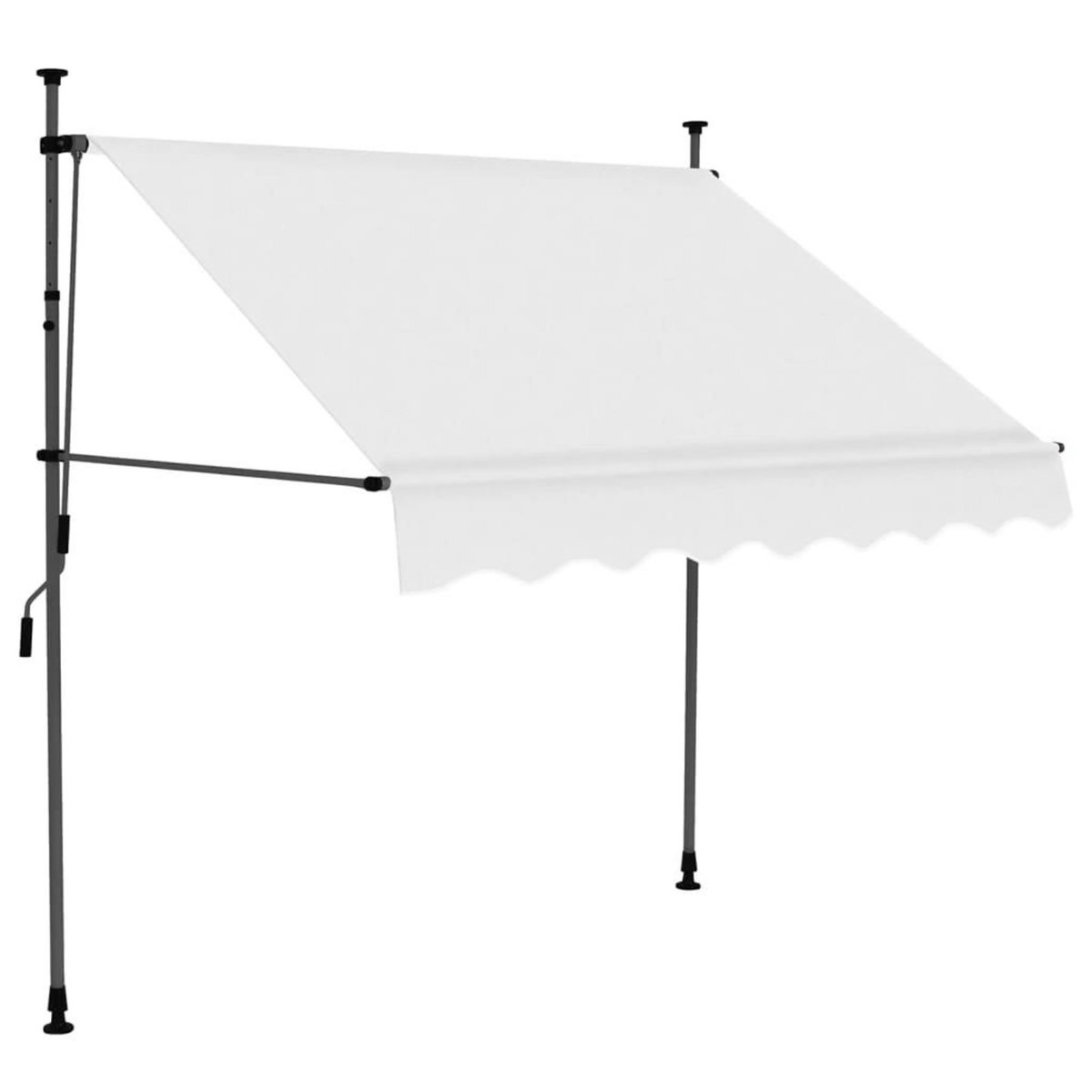 VIDAXL Auvent manuel retractable avec LED 150 cm Creme