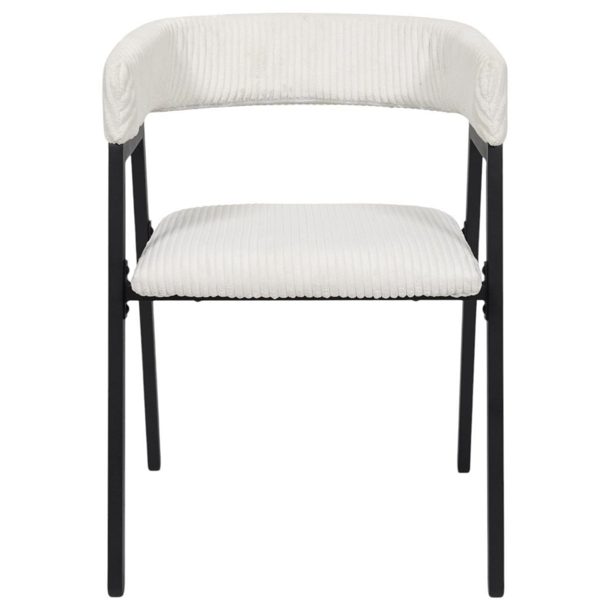 The Home Deco Factory Lot de 2 fauteuils design en tissu côtelé SCOTT