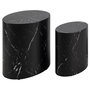 Voir la diapositive 2 : LISA DESIGN Aeryn - lot de 2 tables basses - effet marbre noir - 48 et 40 cm