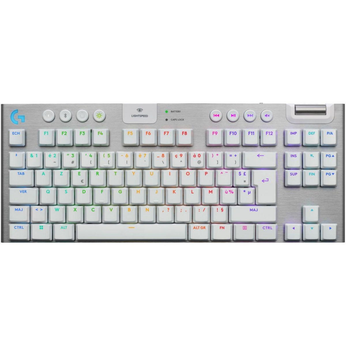 Logitech Clavier gamer sans fil G915 X Lightspeed TKL Tactile Blanc