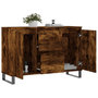 Voir la diapositive 4 : VIDAXL Buffet chene fume 104x35x70 cm bois d'ingenierie