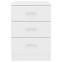 Voir la diapositive 4 : VIDAXL Table de chevet Blanc 38 x 35 x 56 cm Bois d'ingenierie