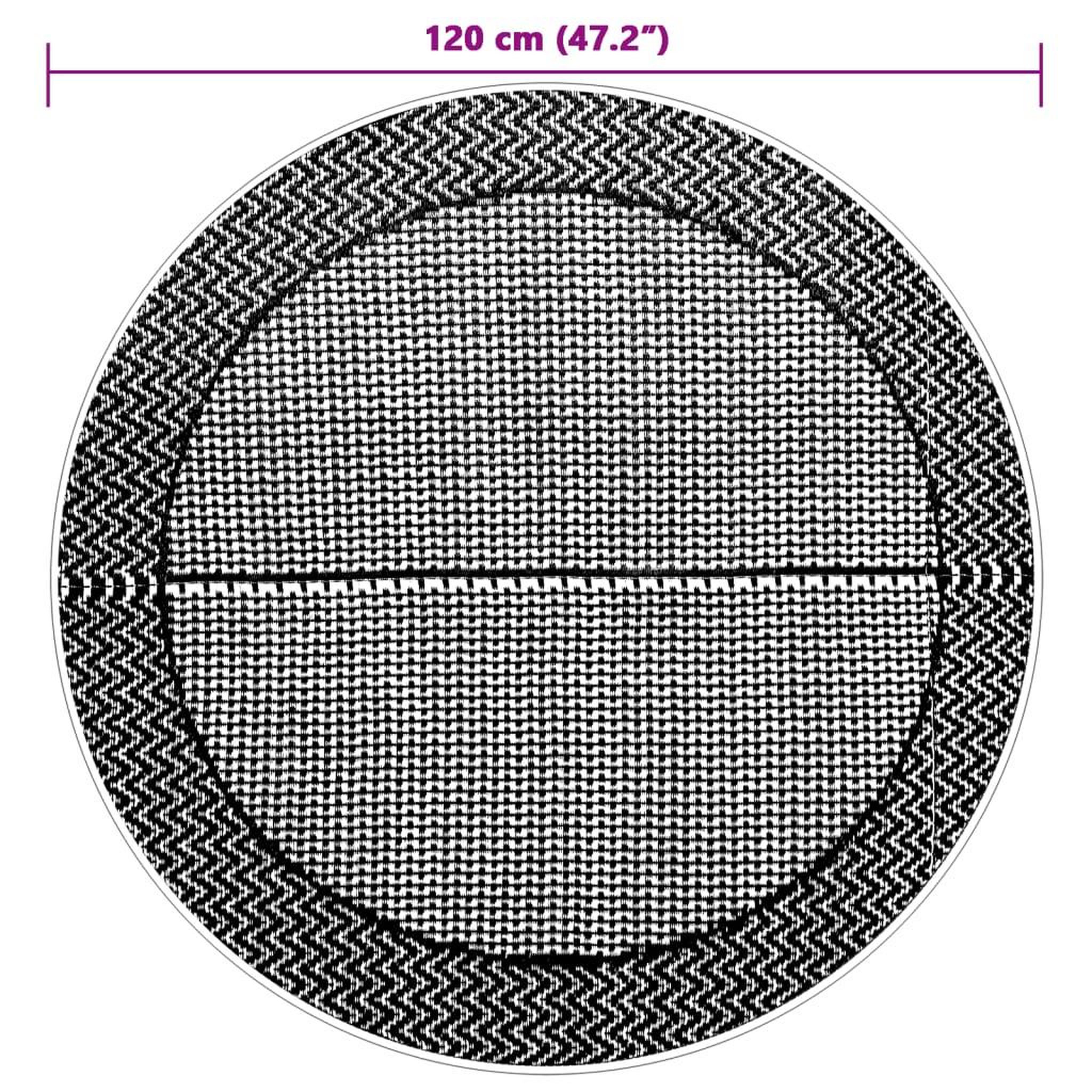 Voir la diapositive 6 : VIDAXL Tapis d'exterieur ARAKIL gris Ø120 cm PP