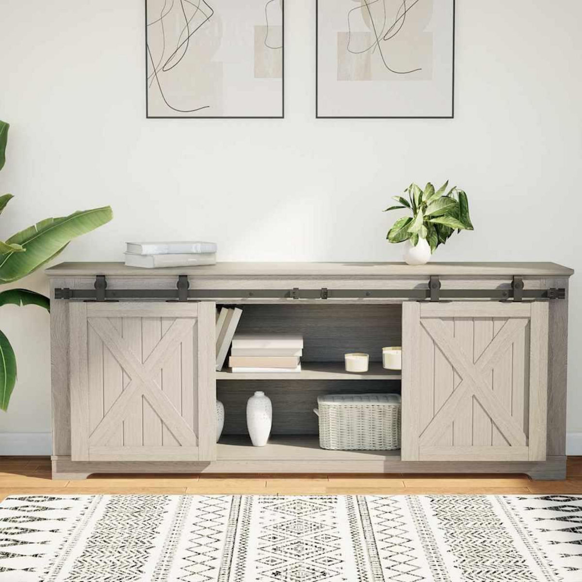 VIDAXL Kit de porte d'armoire coulissante 152 cm acier au carbone