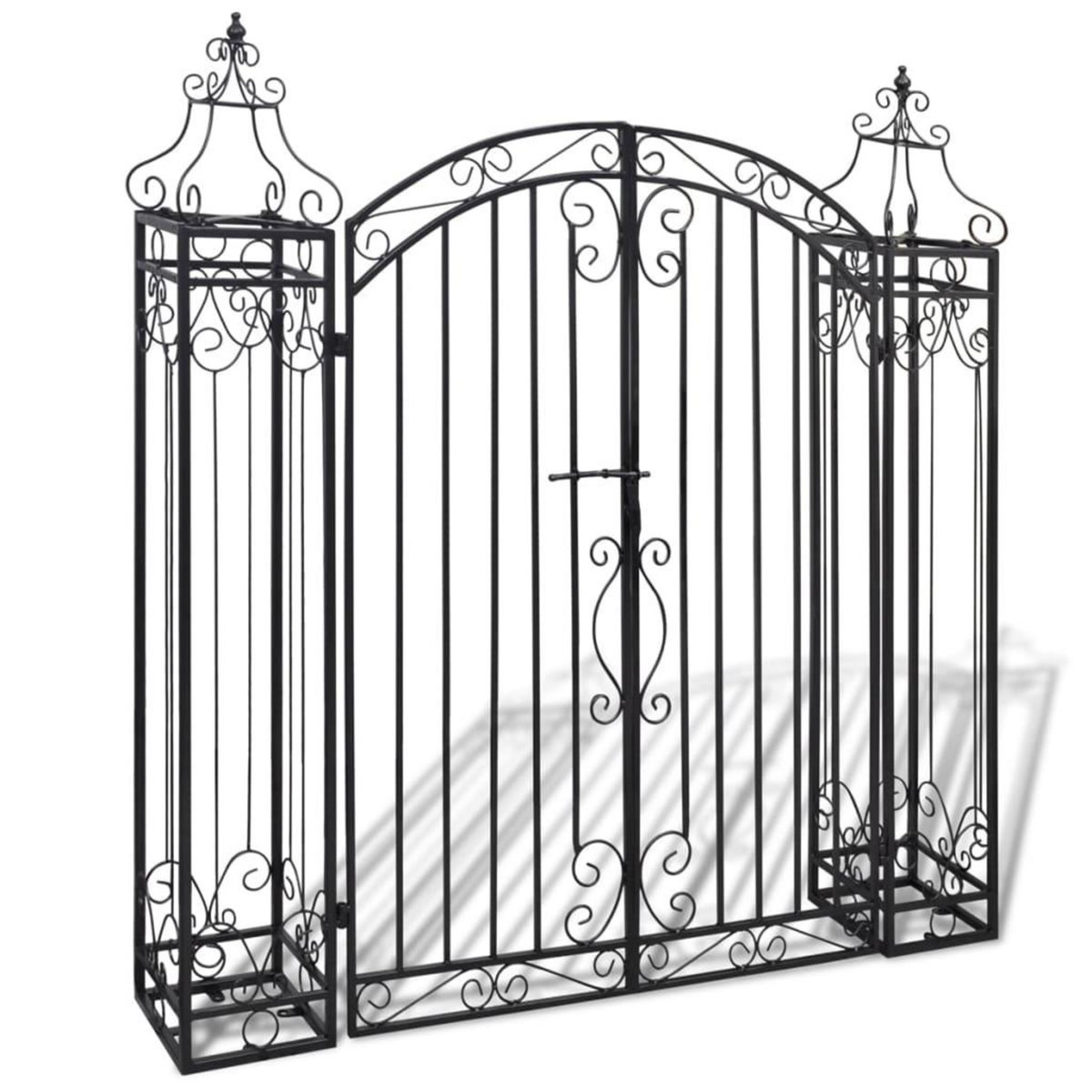 VIDAXL Portillon ornemental de jardin Fer forge 122 x 20,5 x 134 cm