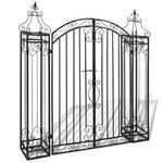 VIDAXL Portillon ornemental de jardin Fer forge 122 x 20,5 x 134 cm