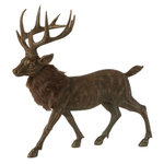 Paris Prix Statuette Déco Cerf  Imitation Fourrure  39cm Marron
