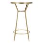 Voir la diapositive 2 : Paris Prix Table de Bar Miroir  Circle  105cm Or