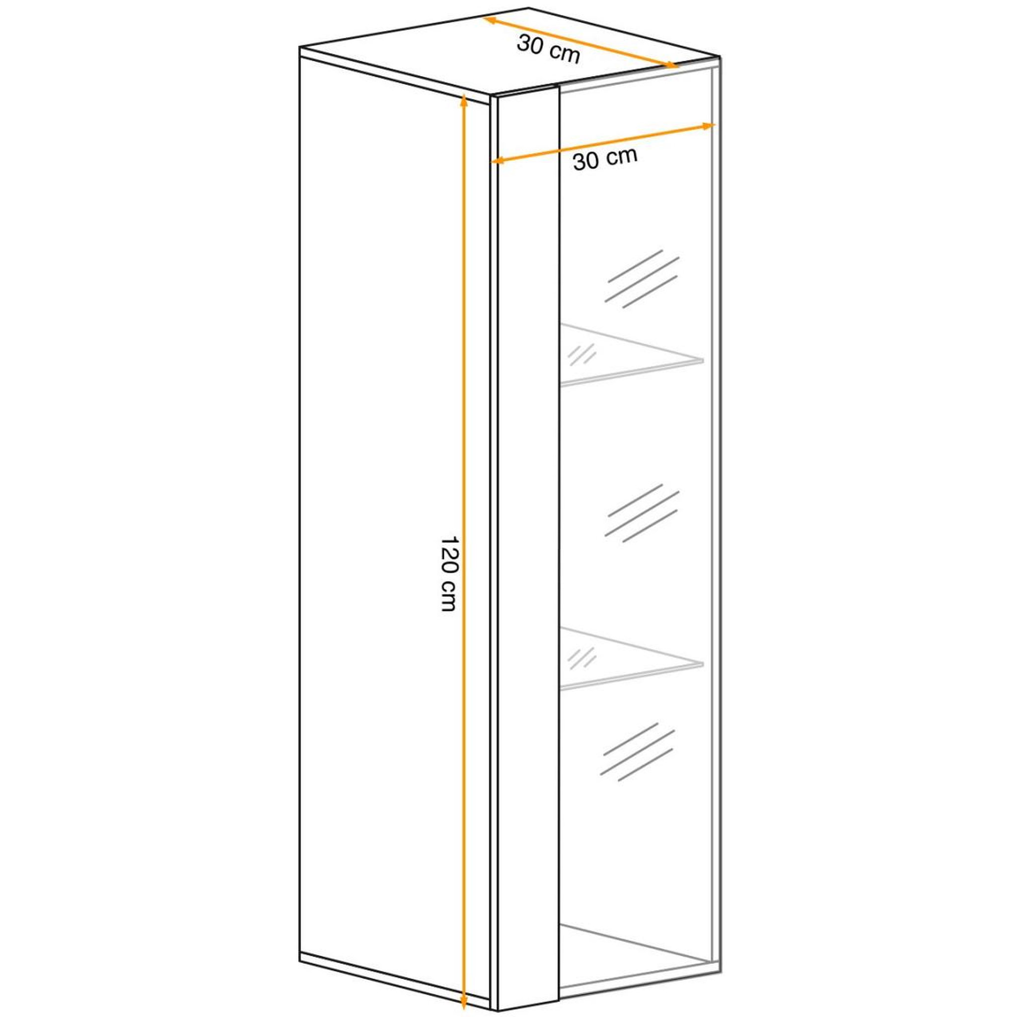 Voir la diapositive 4 : Paris Prix Vitrine murale led  switch  120cm blanc