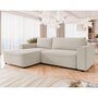 Voir la diapositive 1 : BEST MOBILIER Aurelia - canapé d'angle gauche 4 places convertible avec coffre en tissu texturé