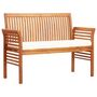 Voir la diapositive 1 : VIDAXL Banc de jardin 2 places avec coussin 120cm Bois d'acacia massif