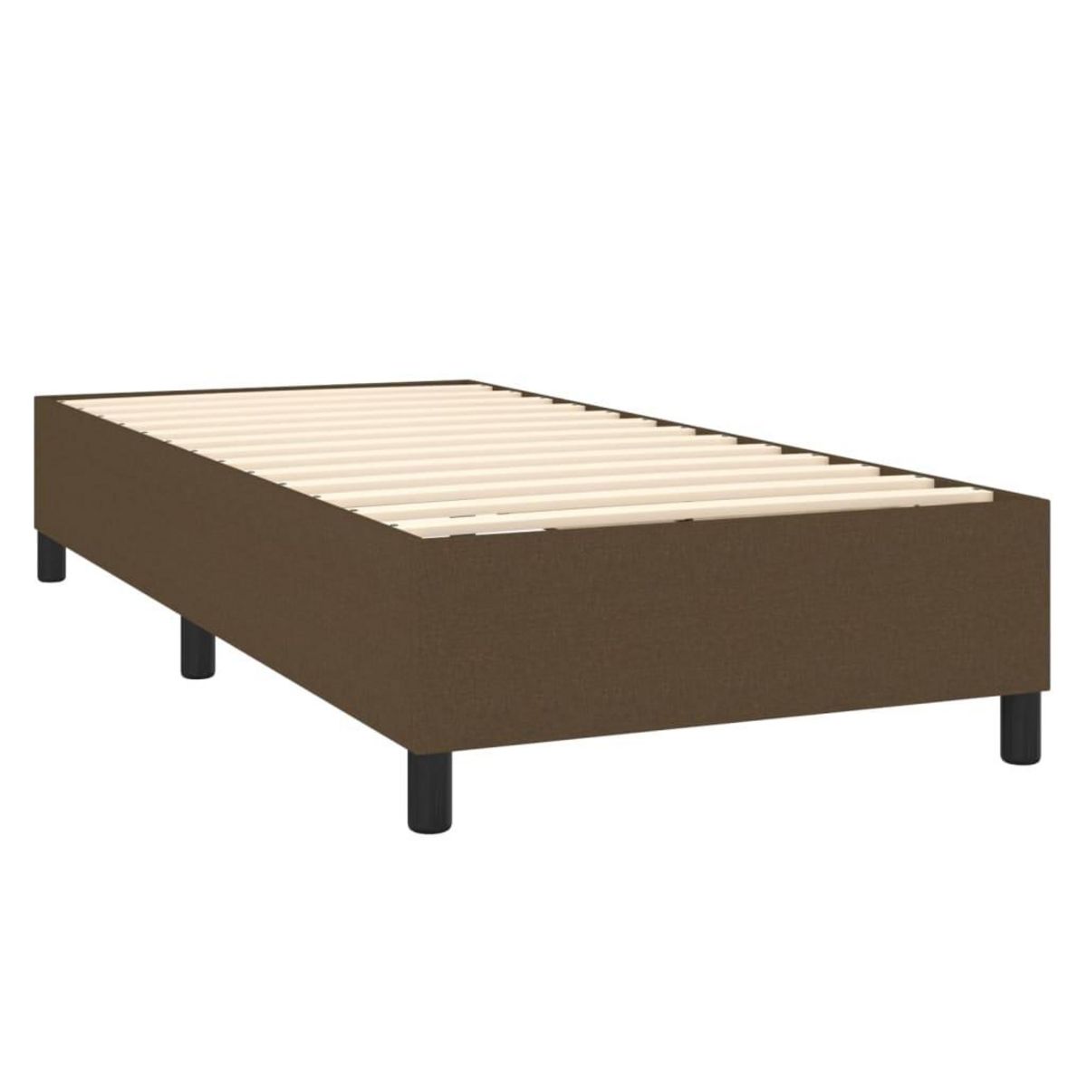 VIDAXL Sommier a lattes de lit et matelas et LED Marron fonce 80x200cm