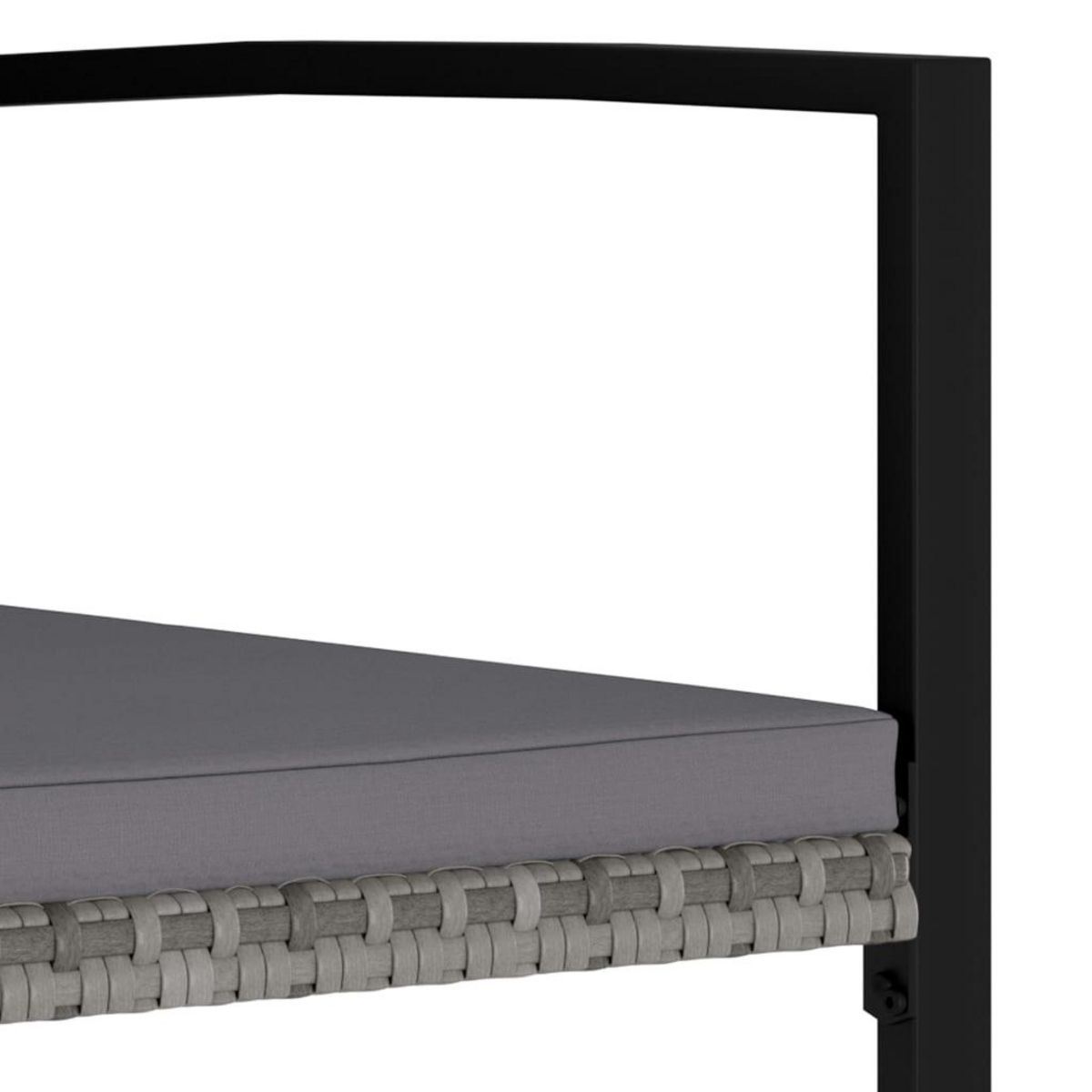 VIDAXL Chaises a manger de jardin lot de 4 Resine tressee Gris