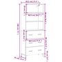Voir la diapositive 6 : VIDAXL Buffet haut Chene sonoma 69,5x34x180 cm Bois d'ingenierie
