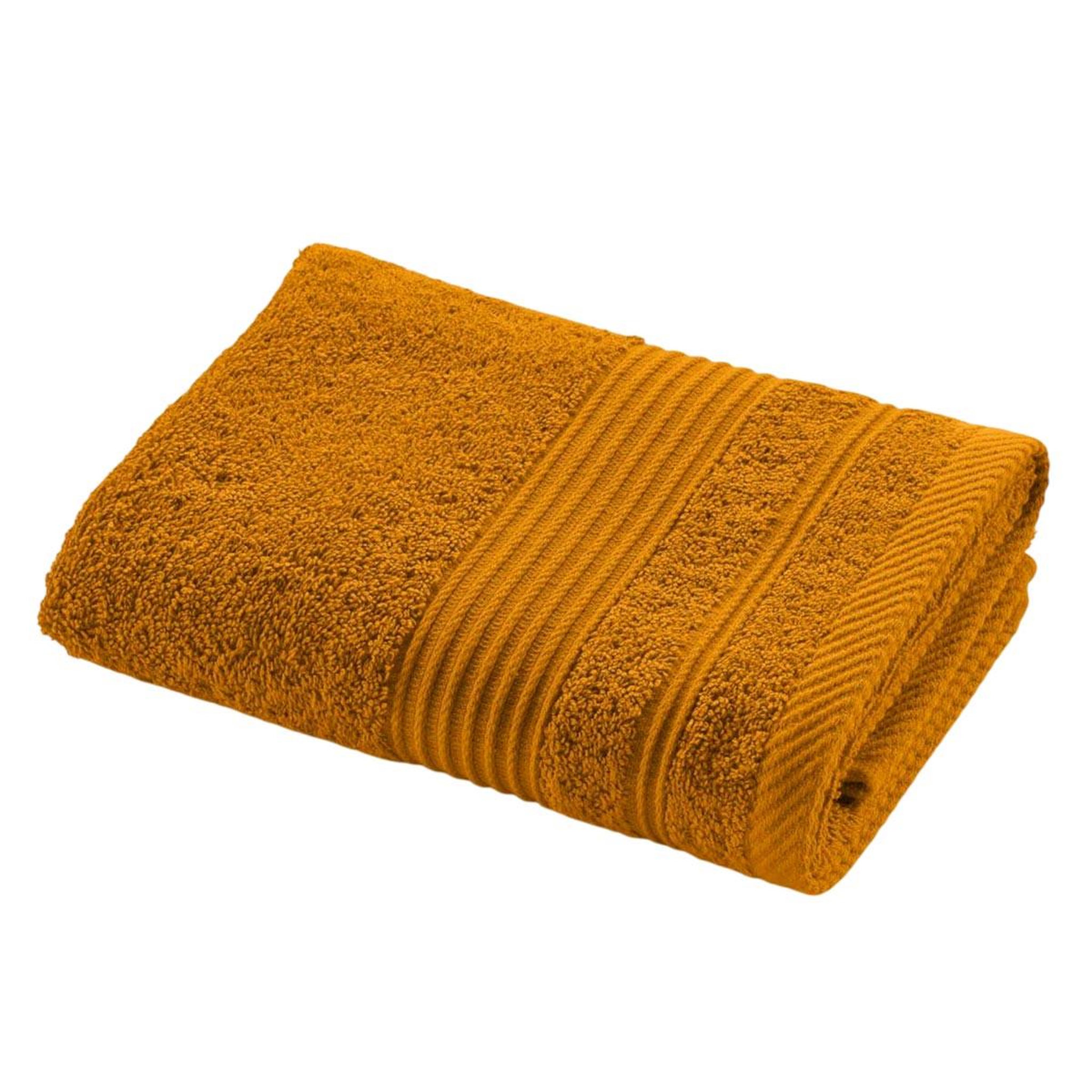 Douceur d'Intérieur Serviette de toilette  tendresse   50x90cm jaune curry