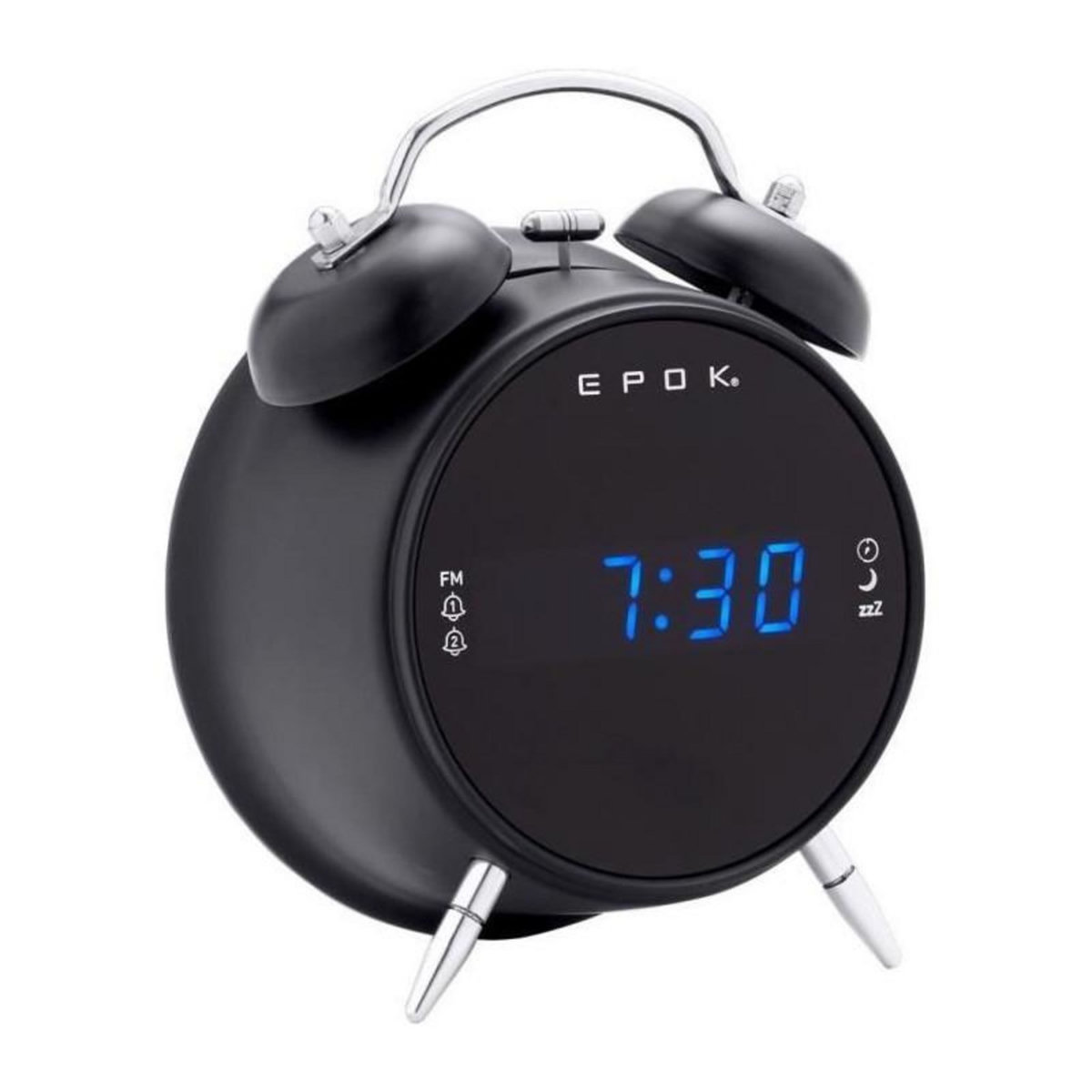 Bigben BIGBEN RR90EPOKN Radio Réveil EPOK - Double alarme - Noir