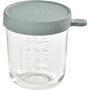 Voir la diapositive 2 : BEABA Pot de conservation verre 250ml eucalyptus green