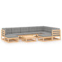 Voir la diapositive 2 : VIDAXL Salon de jardin 10 pcs avec coussins Bois de pin massif