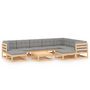 Voir la diapositive 2 : VIDAXL Salon de jardin 10 pcs avec coussins Bois de pin massif
