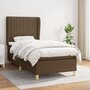 Voir la diapositive 1 : VIDAXL Sommier a lattes de lit avec matelas Marron fonce 80x200 cm