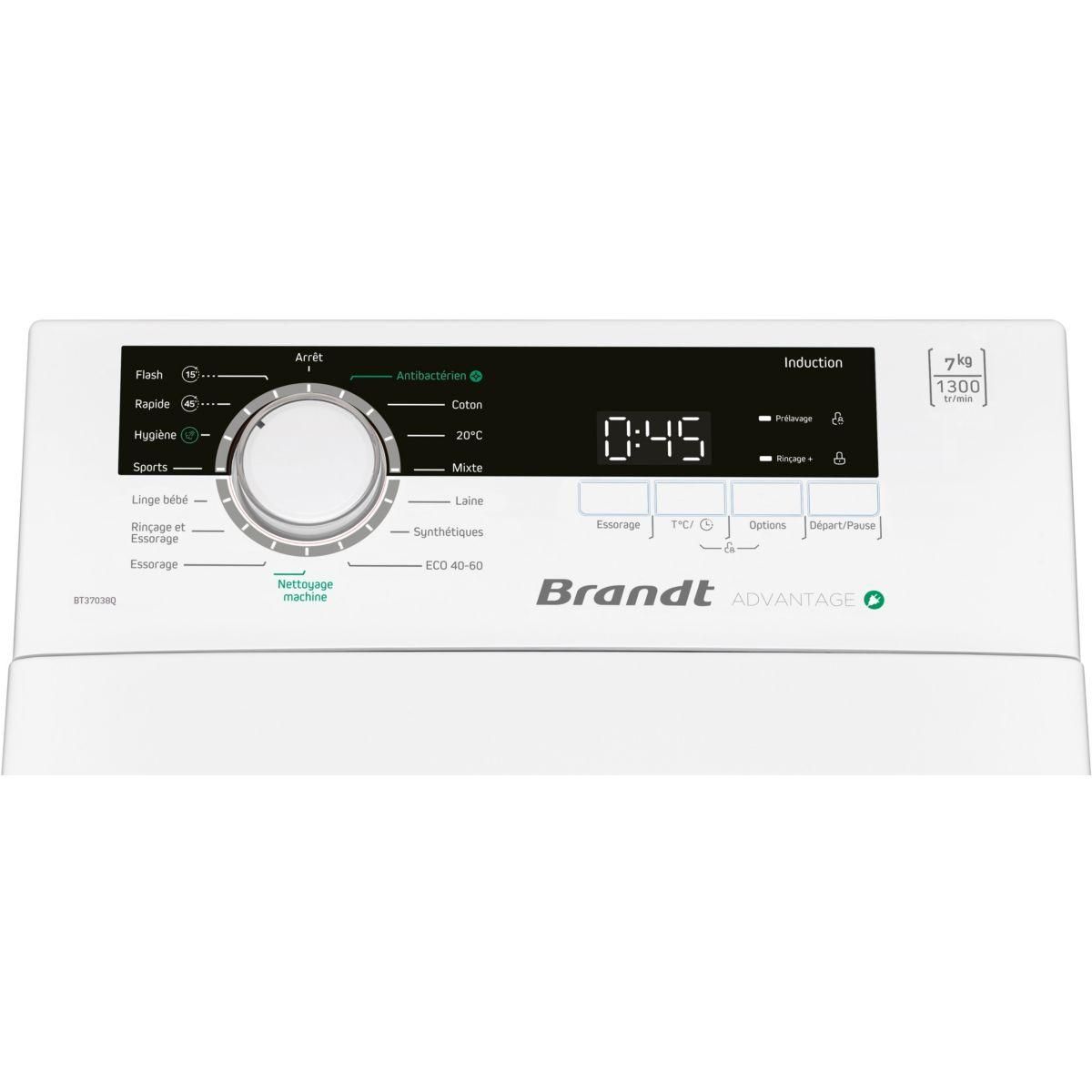 BRANDT Lave linge top BT37038Q