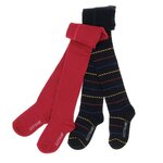 ELLE EST OU LA MER X2 Collants Marine/ Fille EOM Caline. Coloris disponibles : Rose