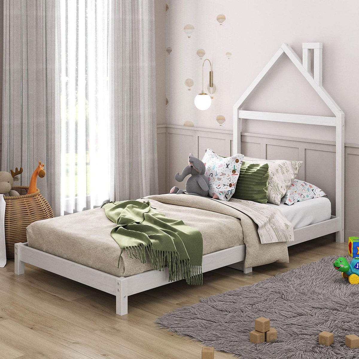 IDIMEX Lit enfant LIZ 90 x 190 cm en pin massif