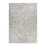 Paris Prix Tapis Patchwork en Cuir  Rocket  Gris & Argent. Coloris disponibles : Gris