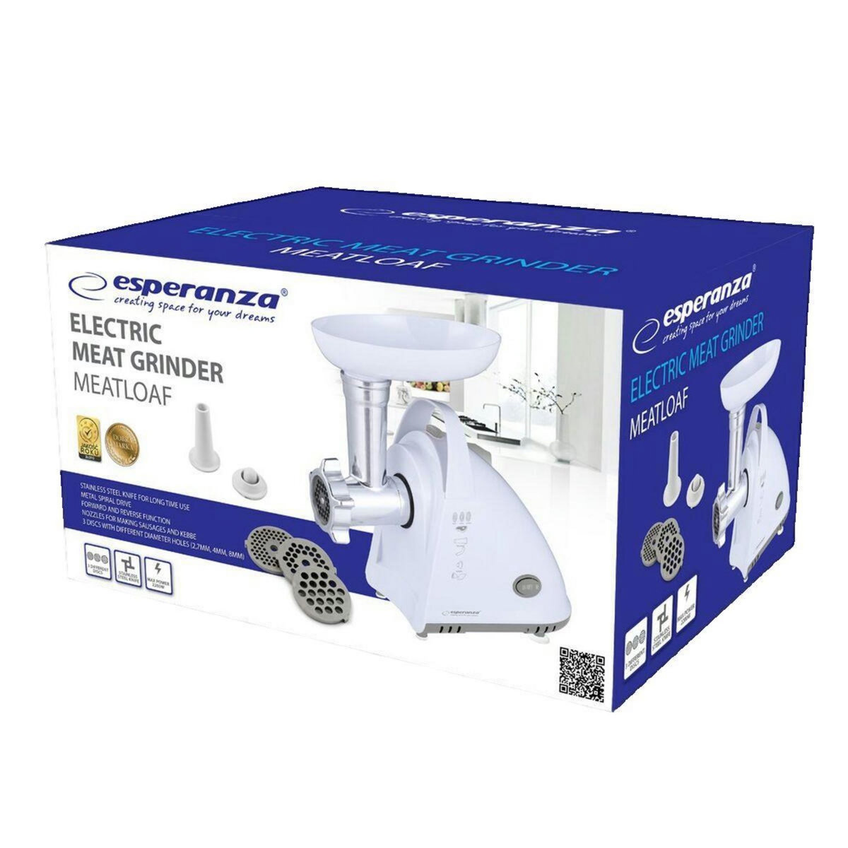 ESPERANZA Hachoir à viande électrique Esperanza EKM031 blanc