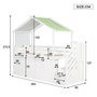 Voir la diapositive 3 : MERAX Lit cabane enfant 90x200cm bois et mdf coloris blanc
