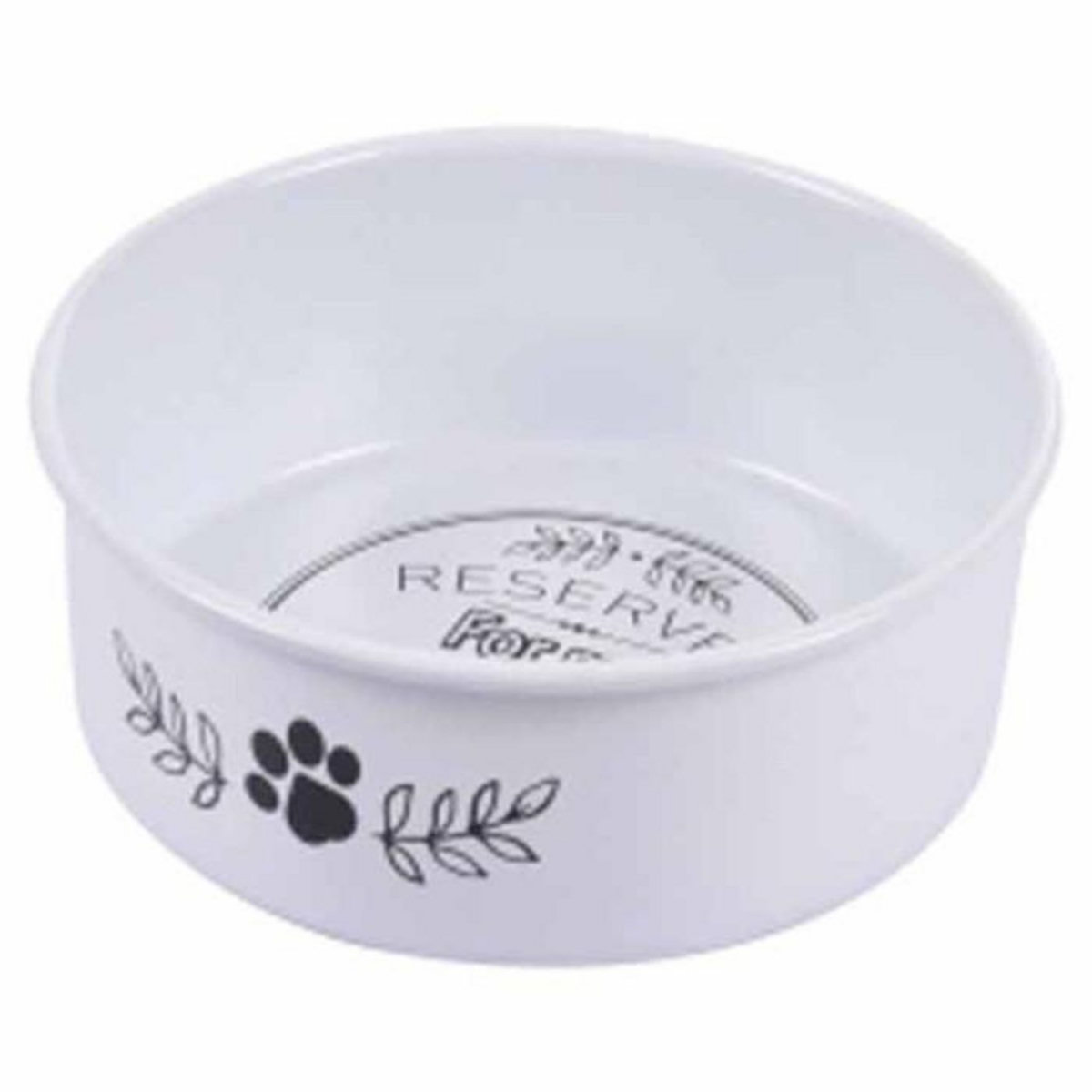 Paris Prix Gamelle pour Chien & Chat  Antidérapant  13cm Blanc
