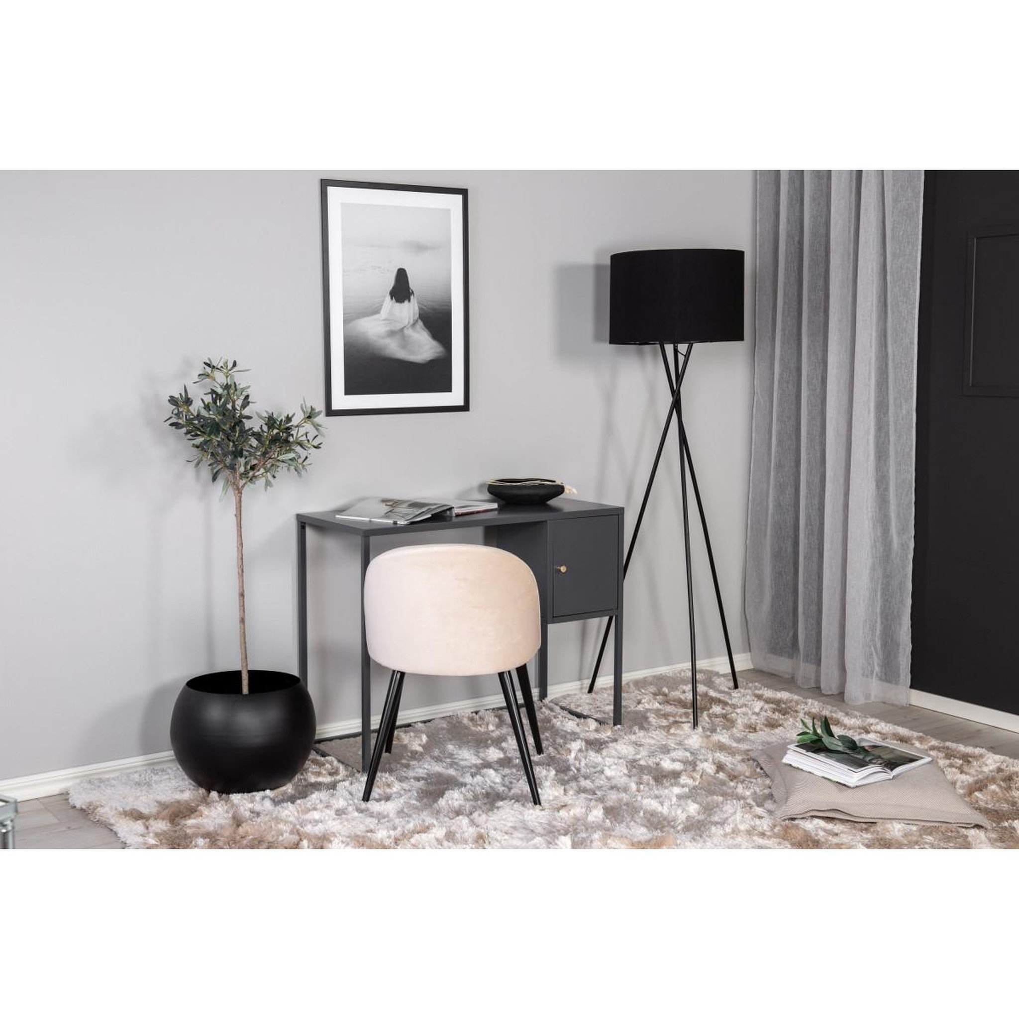 Voir la diapositive 6 : Paris Prix Bureau design avec porte  bakal  95cm gris