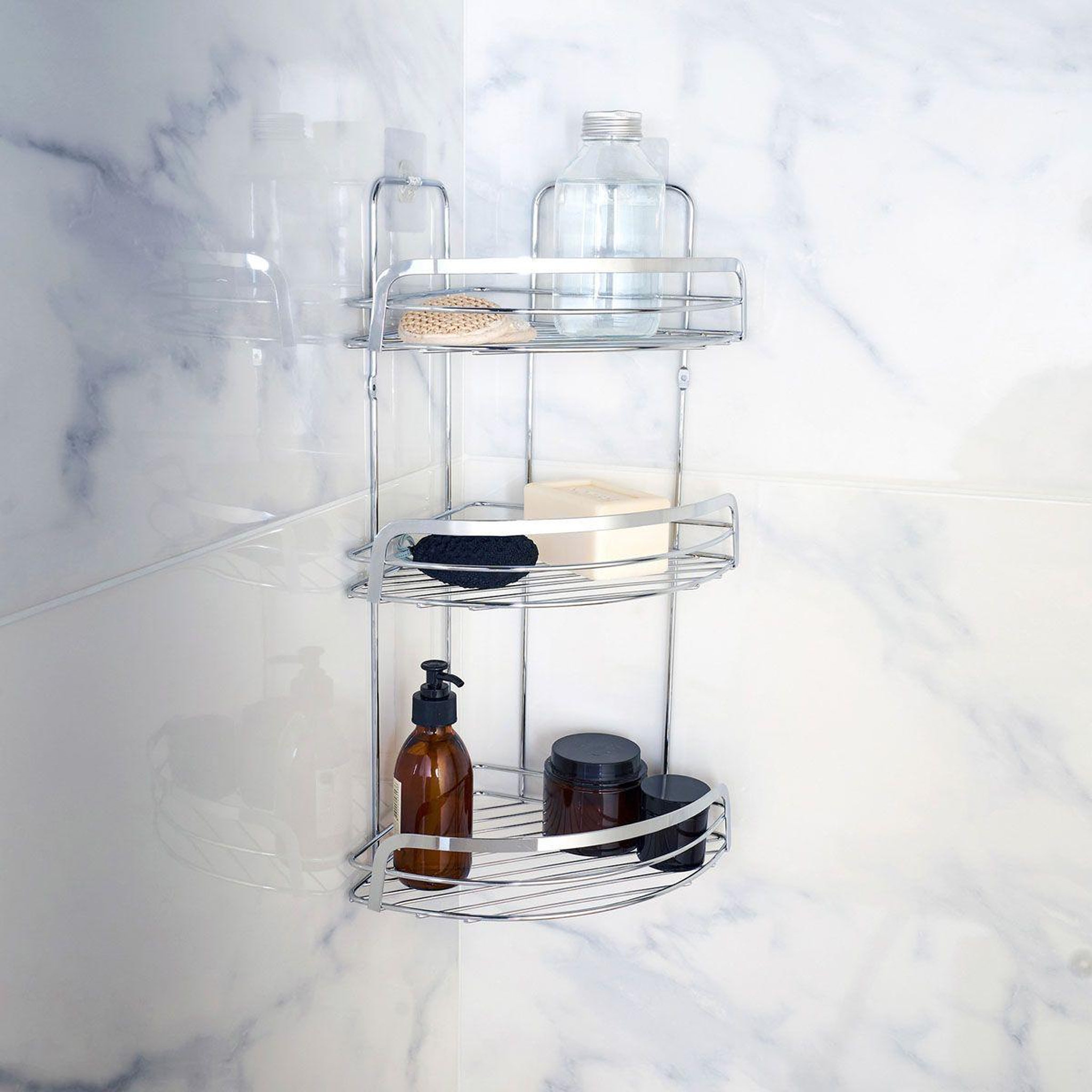 Voir la diapositive 3 : Douceur d'Intérieur Serviteur de Douche Angle  Filaire Premium  49cm Chrome