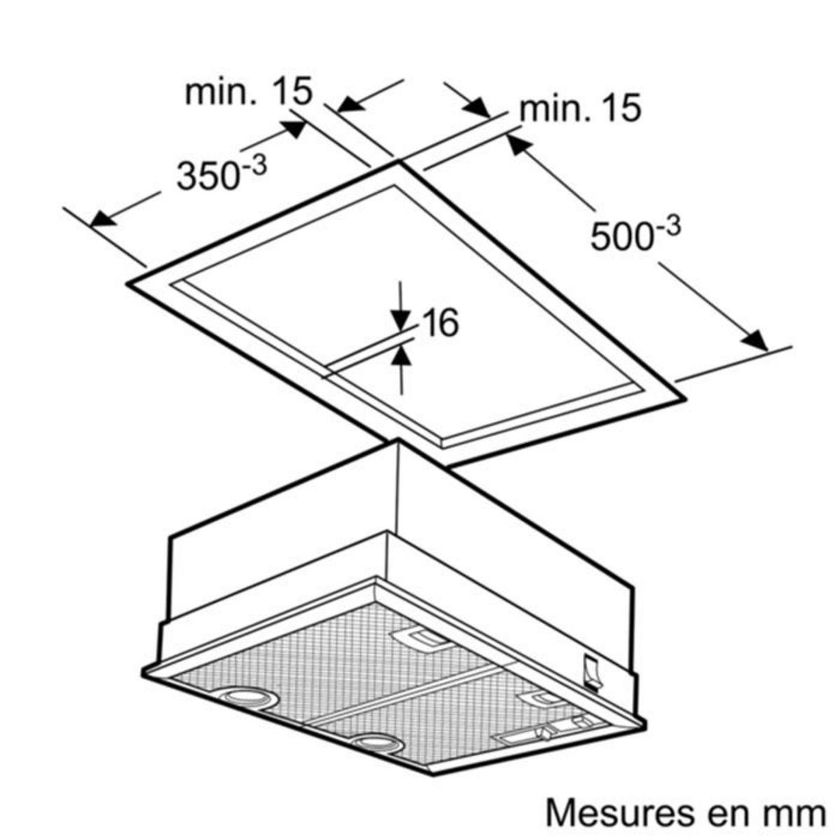 Neff Groupe filtrant 53 cm 590m3/h inox - d5655x1