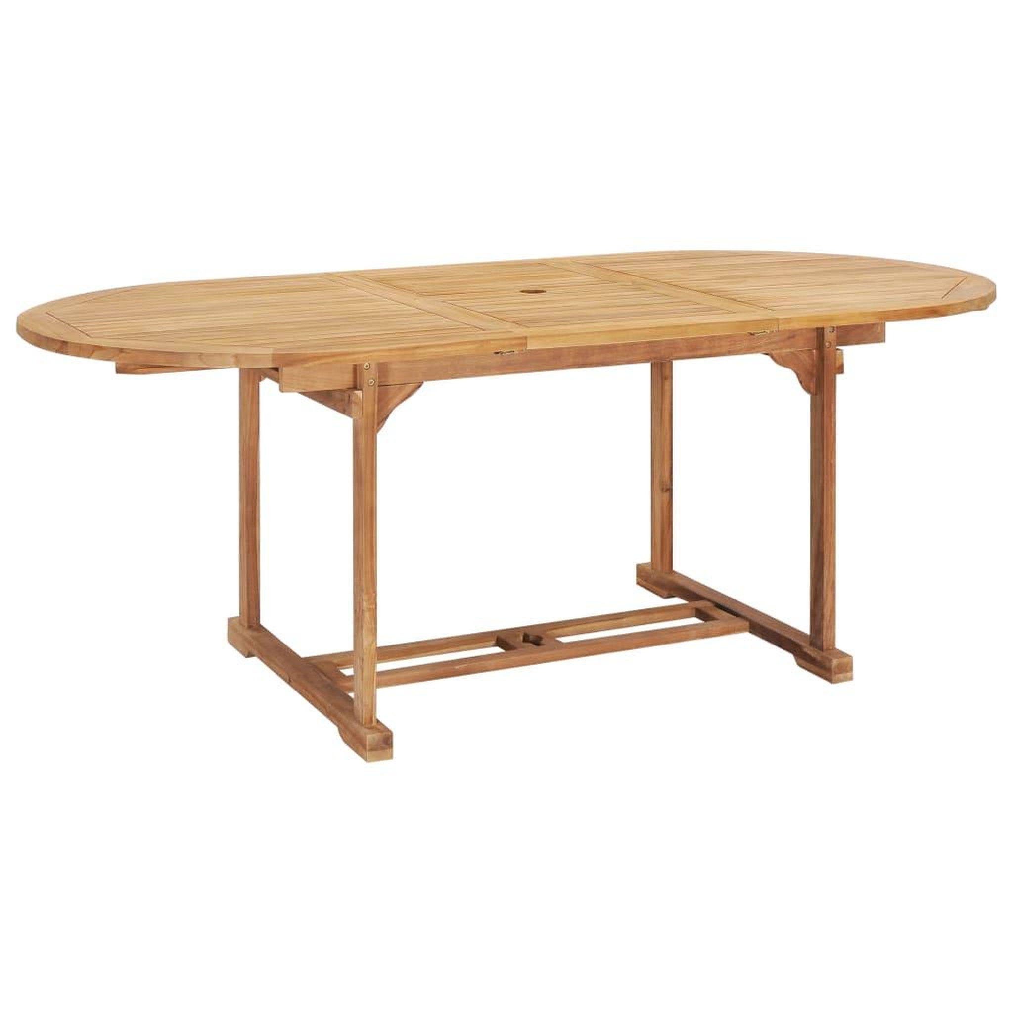 Voir la diapositive 2 : VIDAXL Table de jardin extensible 150-200x100x75 cm Teck solide