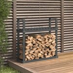 VIDAXL Support pour bois de chauffage Gris 110x35x108,5 cm Bois de pin