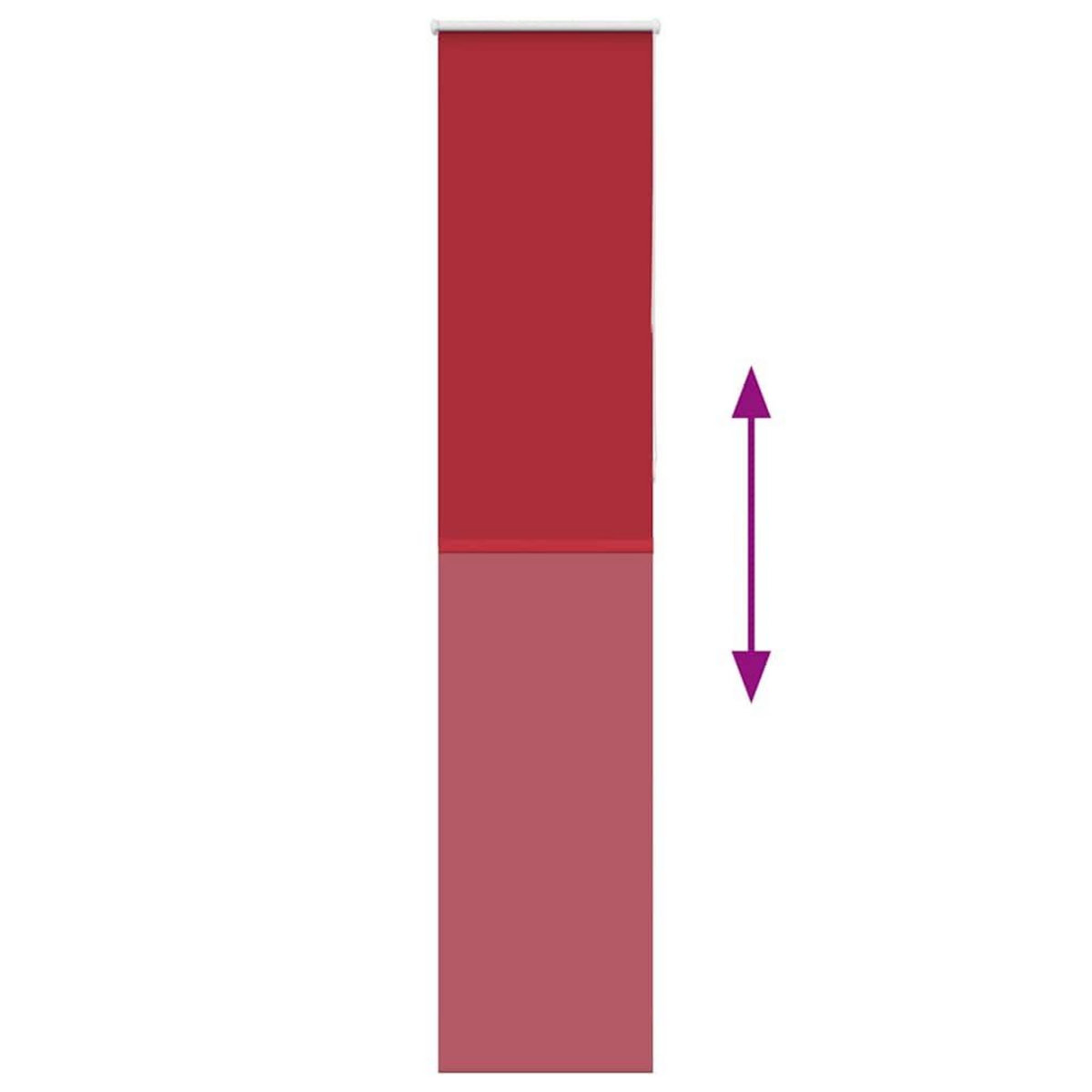 VIDAXL Store enrouleur occultant rouge largeur du tissu 40,7 cm