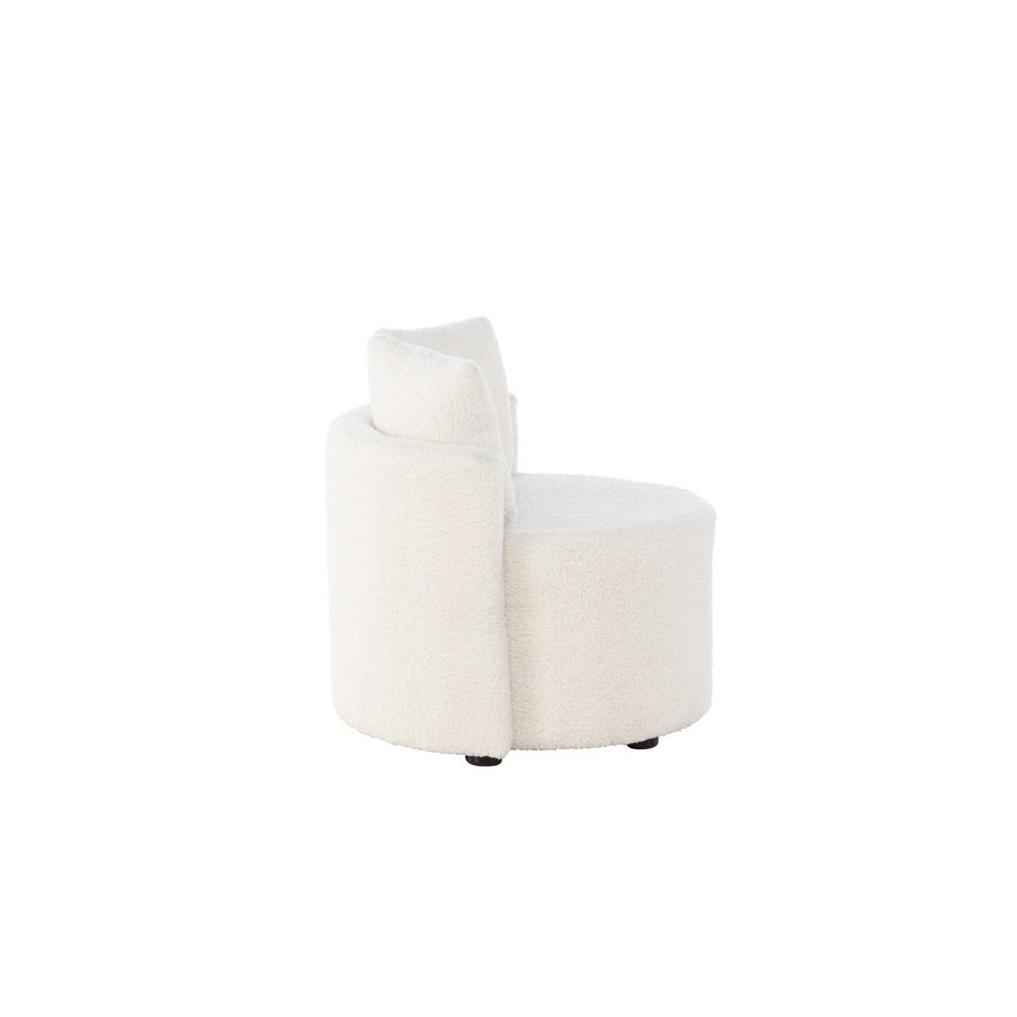 Voir la diapositive 2 : Paris Prix Fauteuil enfant en bouclette  kelso  59cm blanc