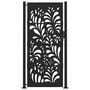 Voir la diapositive 3 : VIDAXL Portail de jardin noir 105x205 cm acier conception de vagues