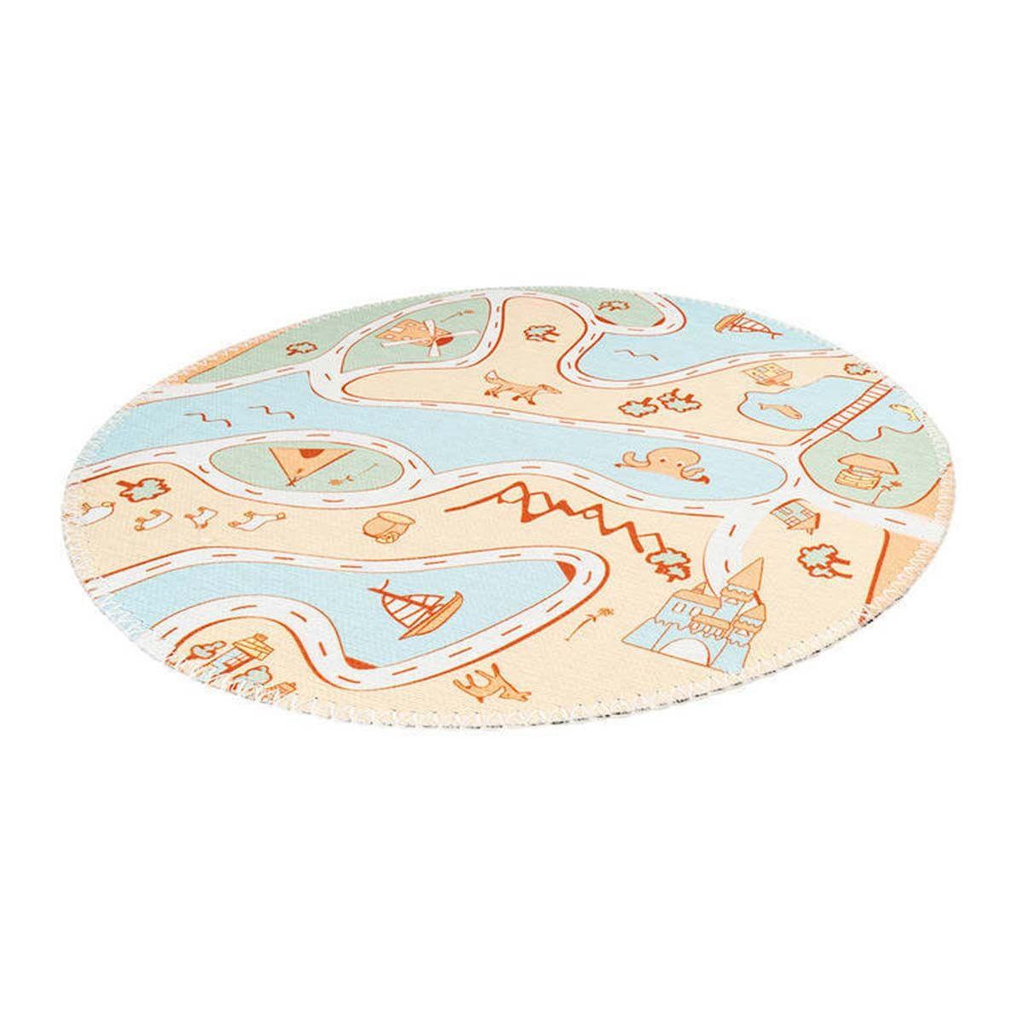 Voir la diapositive 2 : Paris Prix Tapis rond enfant imprimé  bambini iv  160cm multicolore