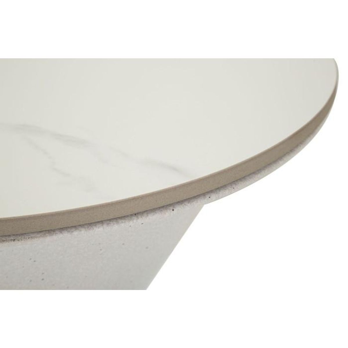 Paris Prix Table d'Appoint Effet Marbre  Alana  63cm Blanc