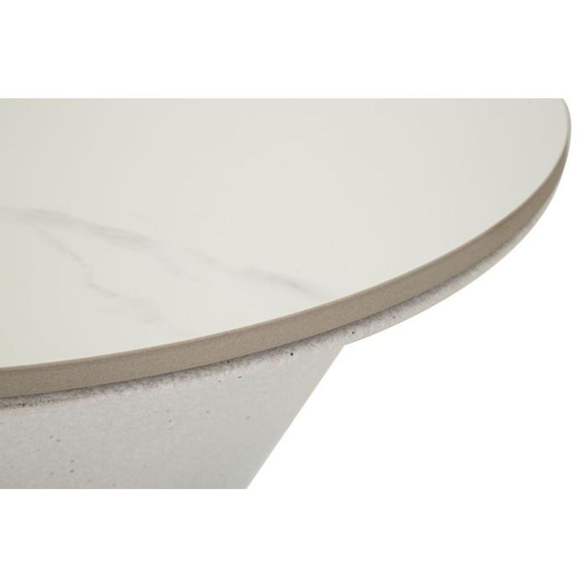 Paris Prix Table d'Appoint Effet Marbre  Alana  63cm Blanc