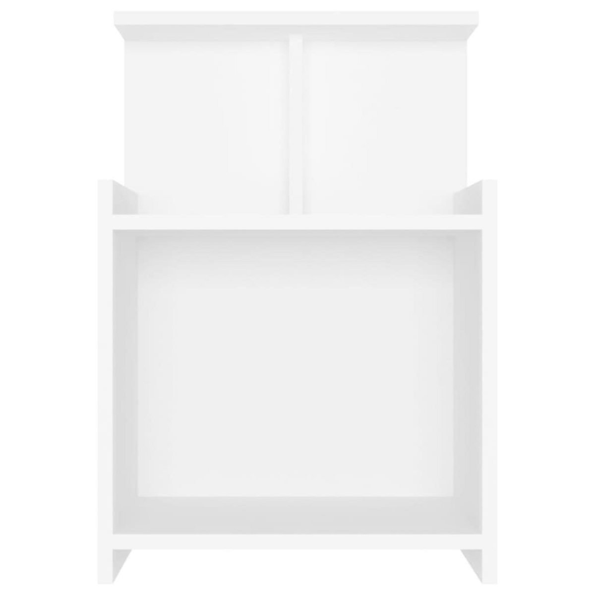 VIDAXL Tables de chevet 2 pcs Blanc 40x35x60 cm Agglomere