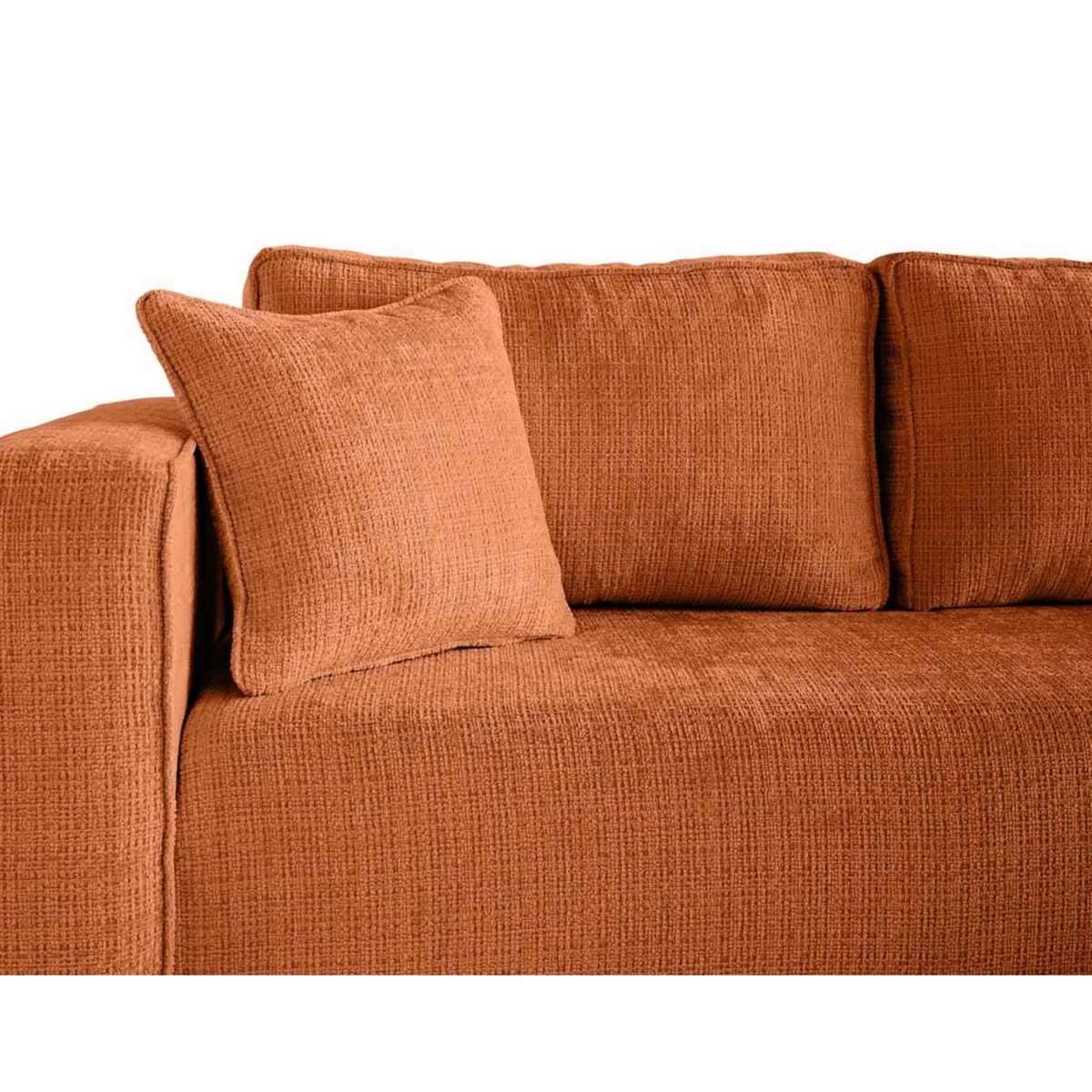 BEST MOBILIER Topaze - canapé d'angle déhoussable réversible 4 places en velours texturé