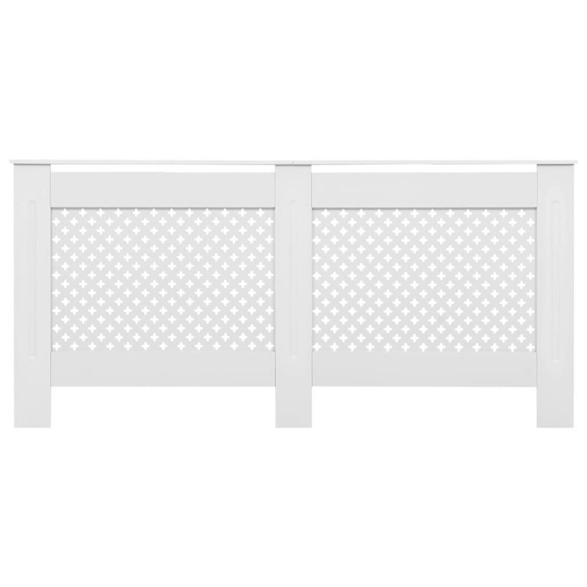VIDAXL Cache-radiateurs 2 pcs Blanc 172x19x81,5 cm MDF